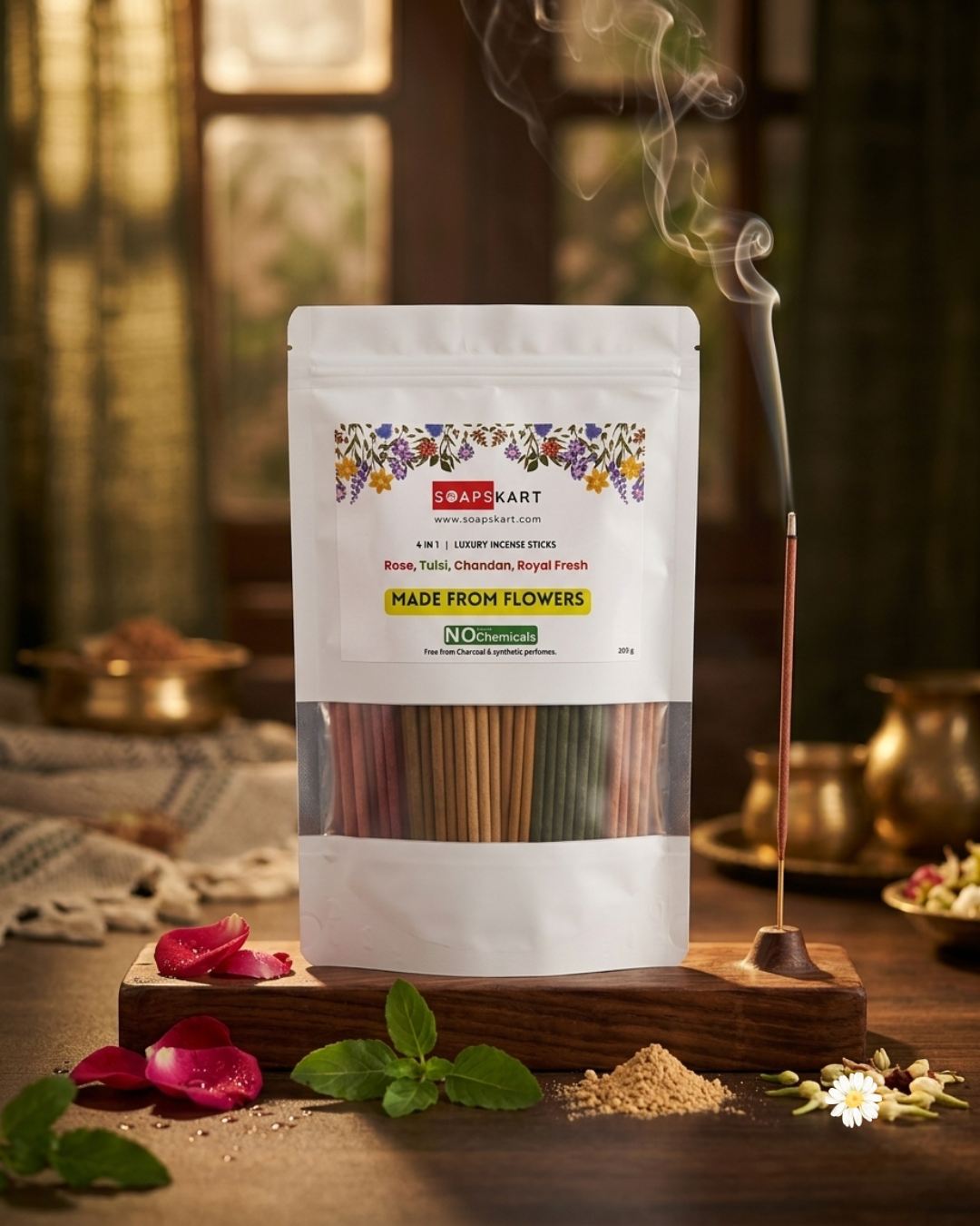 4 in 1 Mix | RTCR | Charcoal free agarbatti | 200g