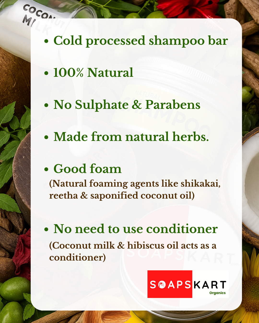 All in one Shampoo Bar | Most seller | Cold process luxury