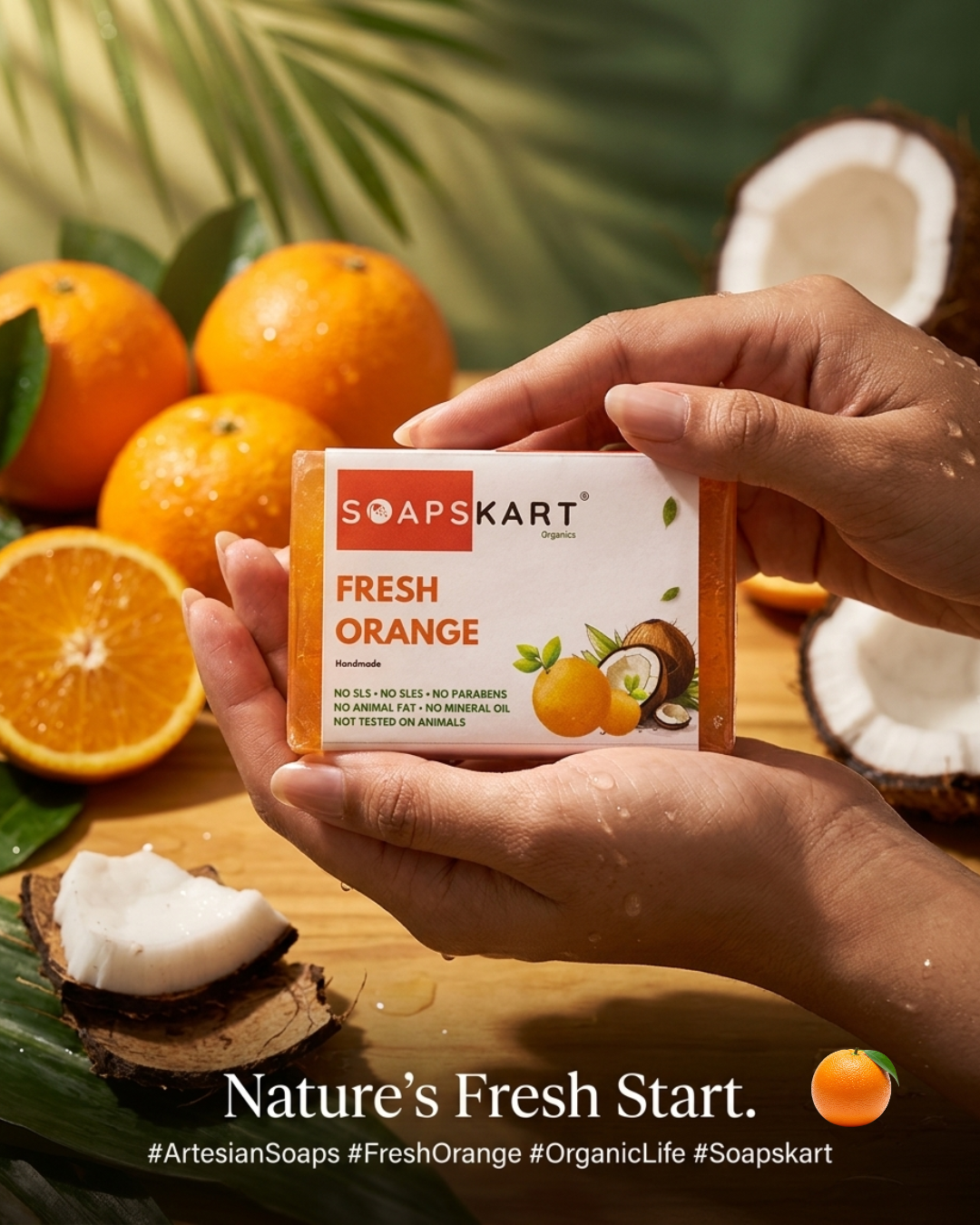 Fresh Orange Glycerin Soap | 100g