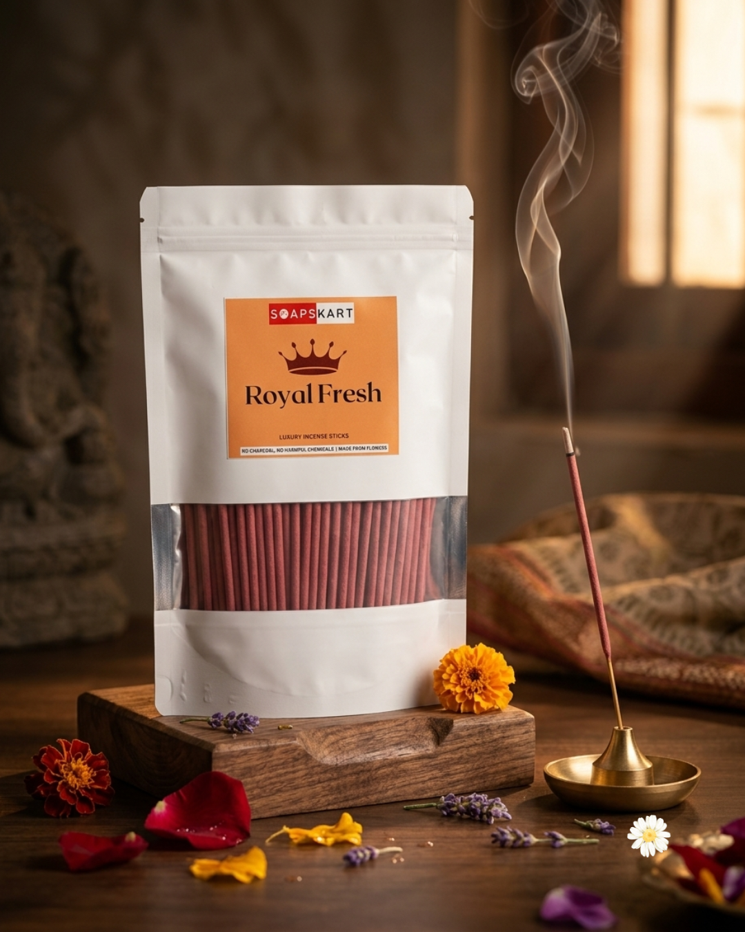 ROYAL FRESH | Mild | Charcoal free agarbatti | 200g