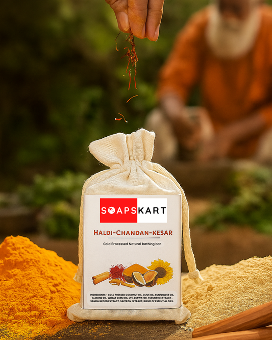 HALDI CHANDAN KESAR ( COLD PROCESS SOAP )
