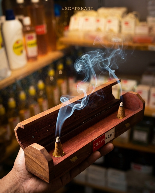 Wooden Box - Incense Stick & Dhoop Stand