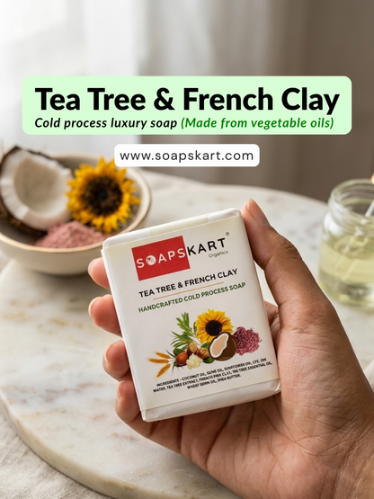 TEA TREE & FRENCH CLAY ( COLD PROCESS SOAP )