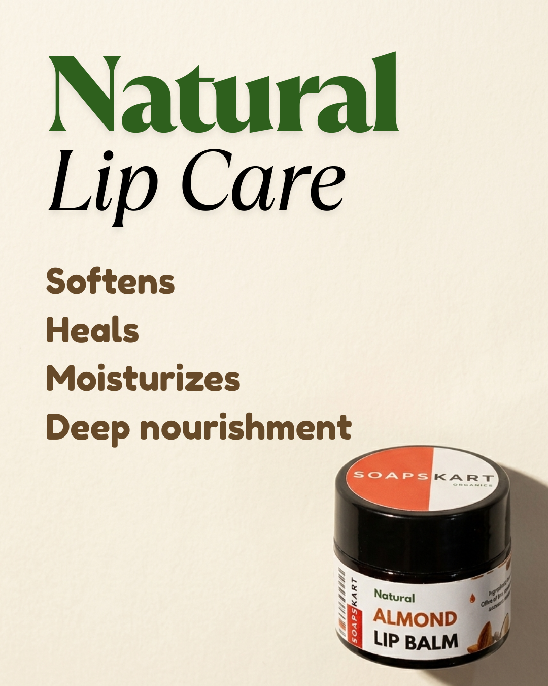 Natural Almond Lip Balm